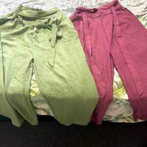 Stylish Green and Pink Women's Pants